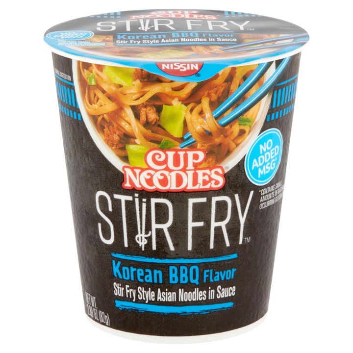 Nissin Cup Noodles Korean BBQ Stir Fry, 2.8 Oz