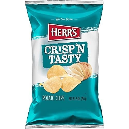 Herr's Crisp 'n Tasty Potato Chips, 8 Ounce (Pack of 12 Bags)