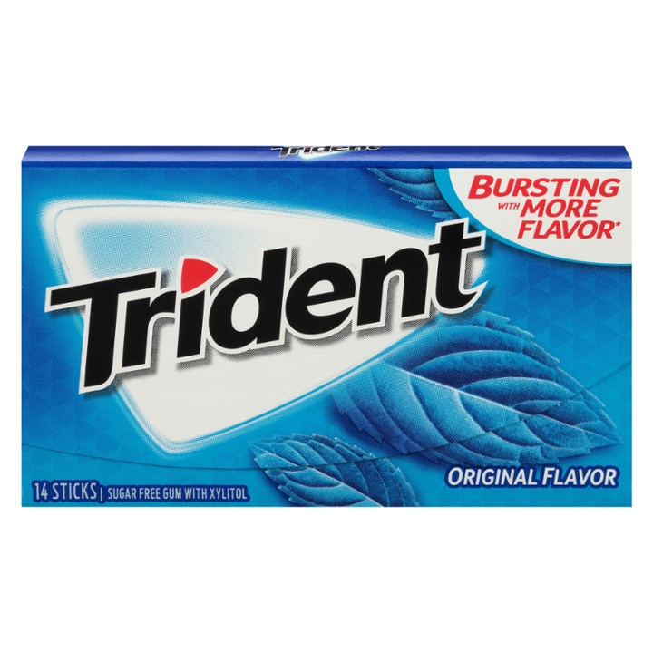 Trident Original Flavor Sugar Free Gum  14 Piece Pack