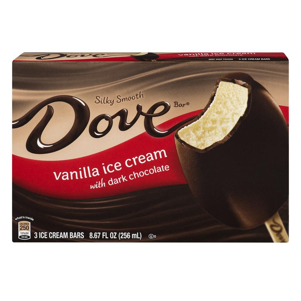 Dove Bar Vanilla Dark Chocolate Ice Cream Bar 2.8oz