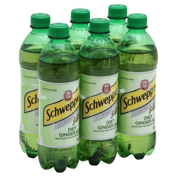 Schwepper Diet Ginger Ale, 0.5 L, 6 Count