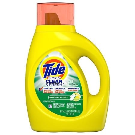 Tide Simply 2 in 1 Clean & Fresh Liquid Laundry Detergent - Daybreak Fresh, 31 Fl Oz