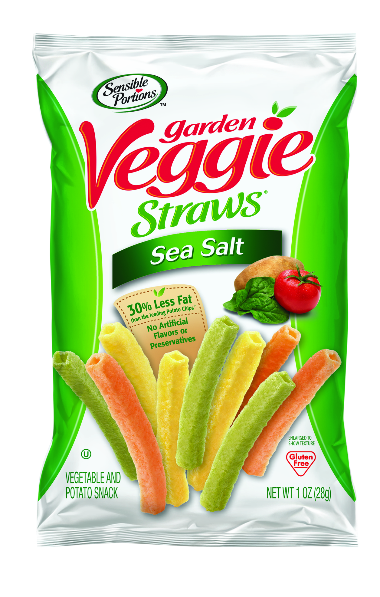 Sensible Portions Gluten-Free Sea Salt Garden Veggie Straws  1 Oz