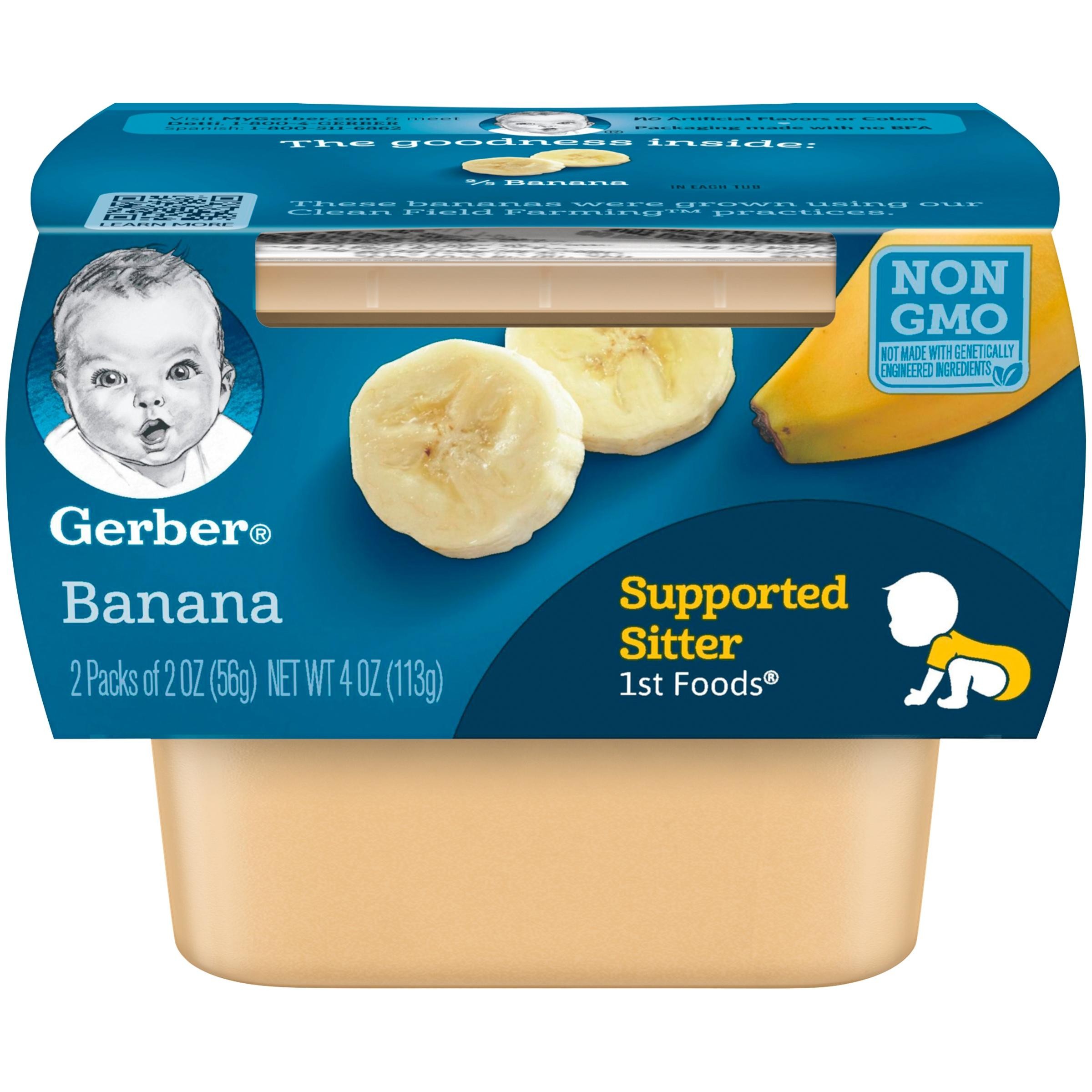 Gerber 1st Foods Baby Food Bananas - 2.0 Oz X 2 Pack