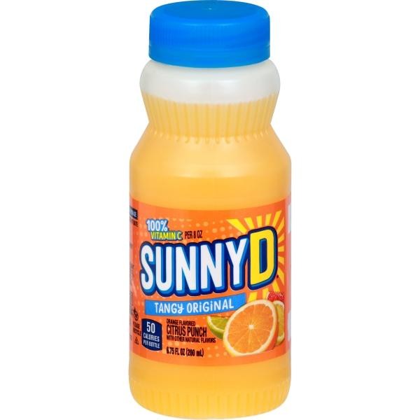 New 825979  Sunny D 6.75Oz Tangy Original (24-Pack) Juice Cheap Wholesale Discount Bulk Beverages Juice Cylinder