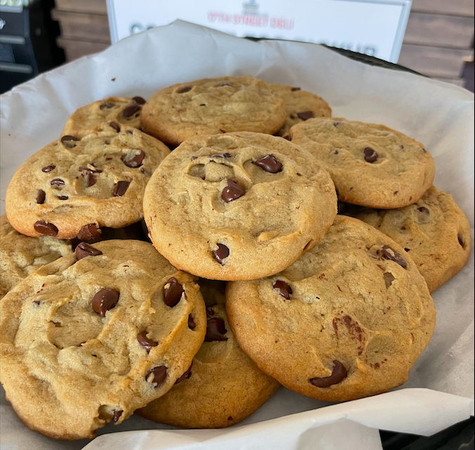 Freshly Baked Chocolate Chip Cookie