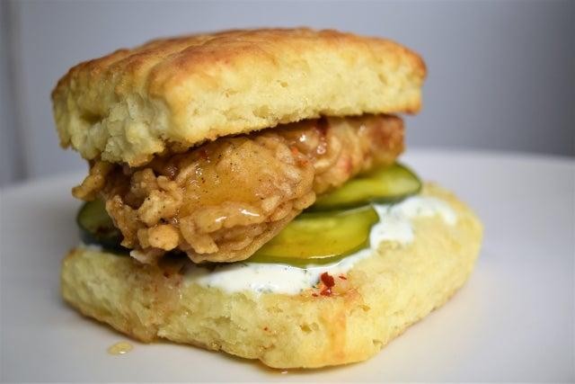 Chicken and Pickle Biscuit