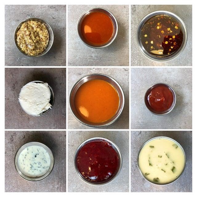 Extra dips, sauces, spreads and dressings