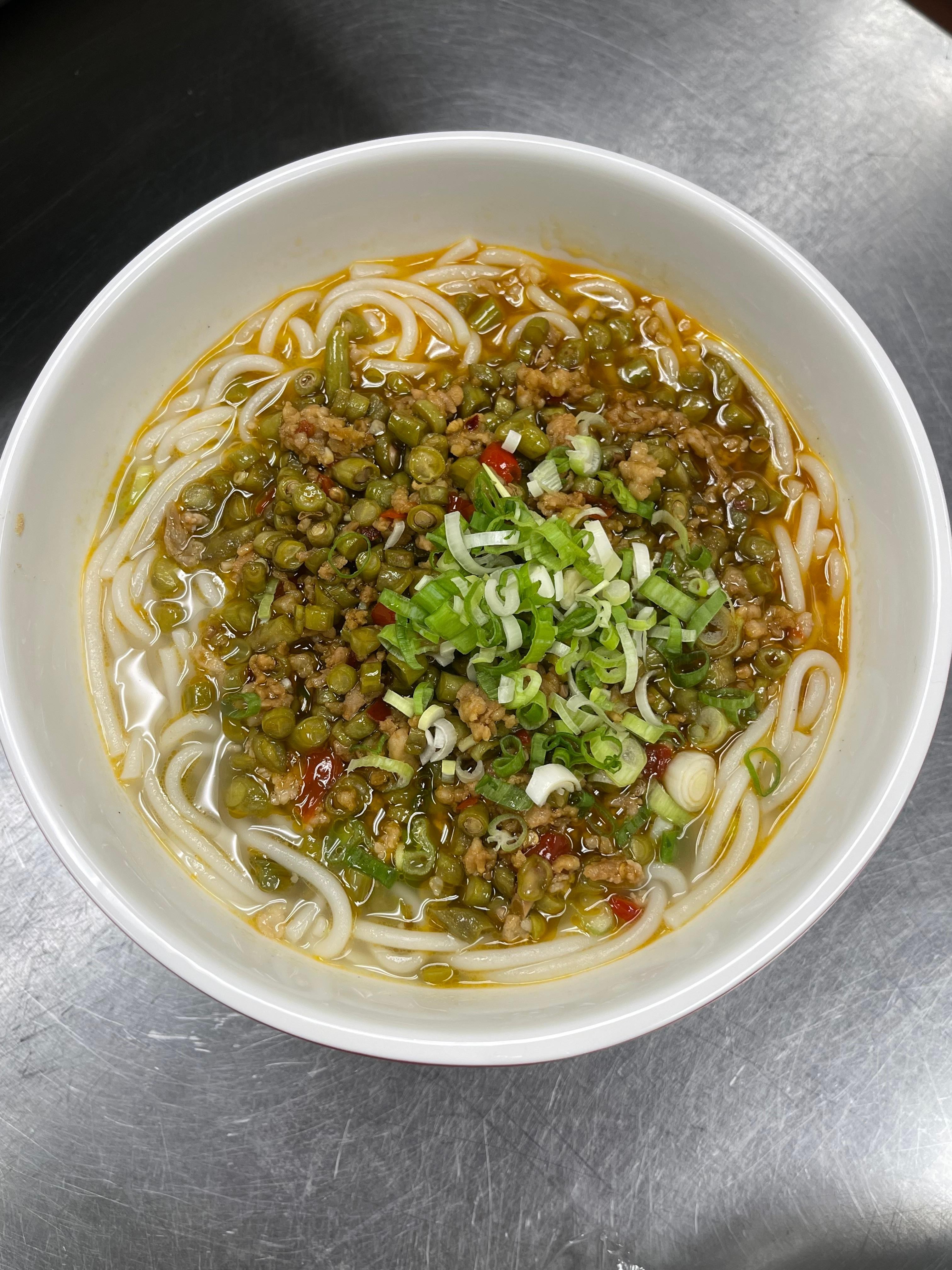 H1汤粉(酸豆角肉沫) Minced Pork and Pickled Green Bean Rice Noodle Soup