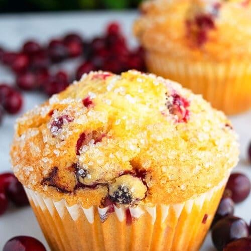 Orange Cranberry Muffin with Whipped Butter