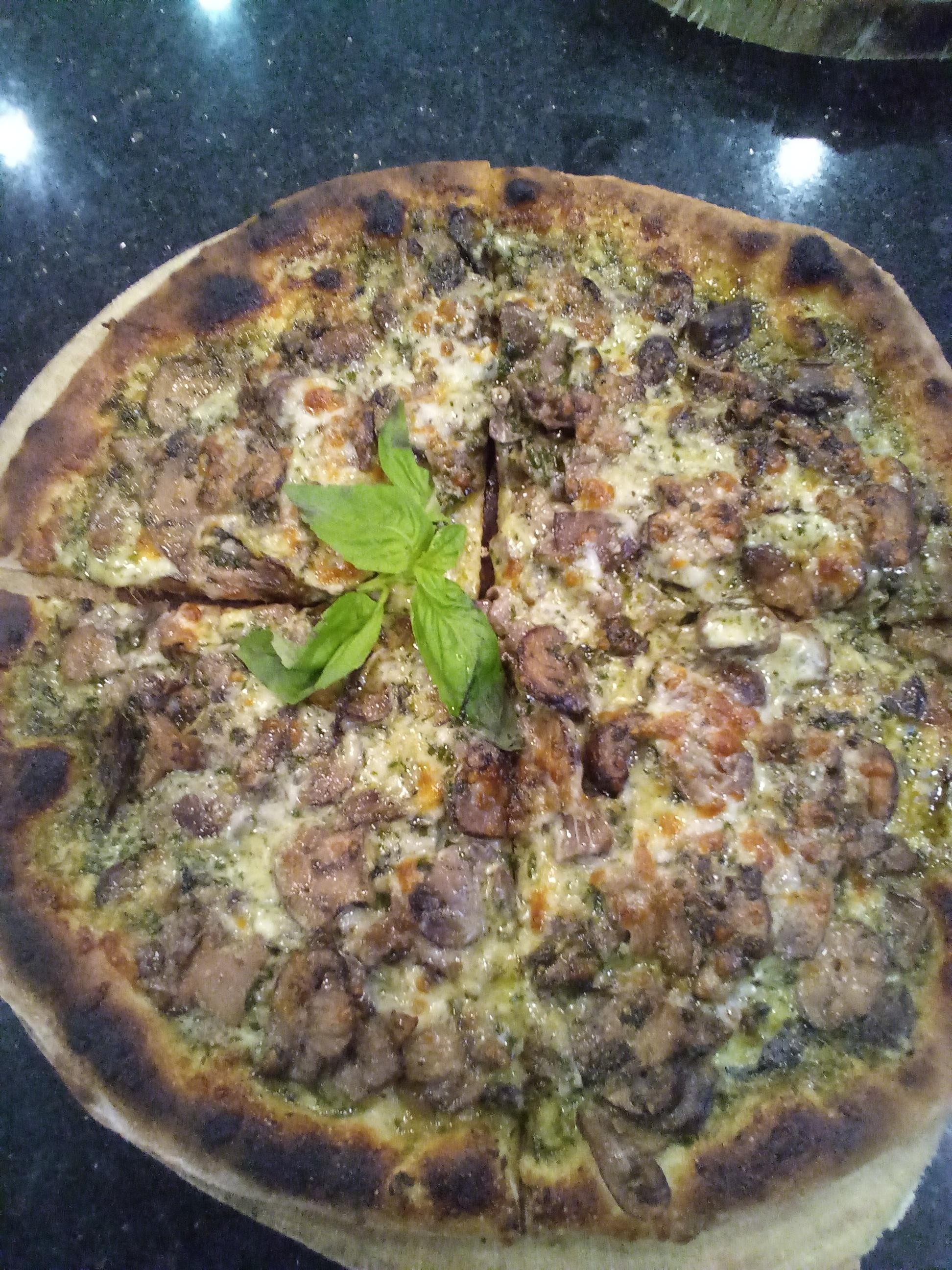 Mushroom Pesto Pizza