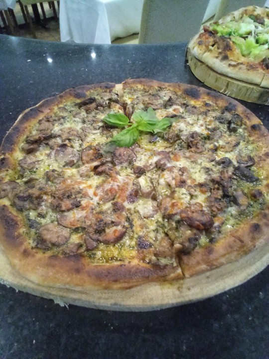 Mushroom Pesto Pizza