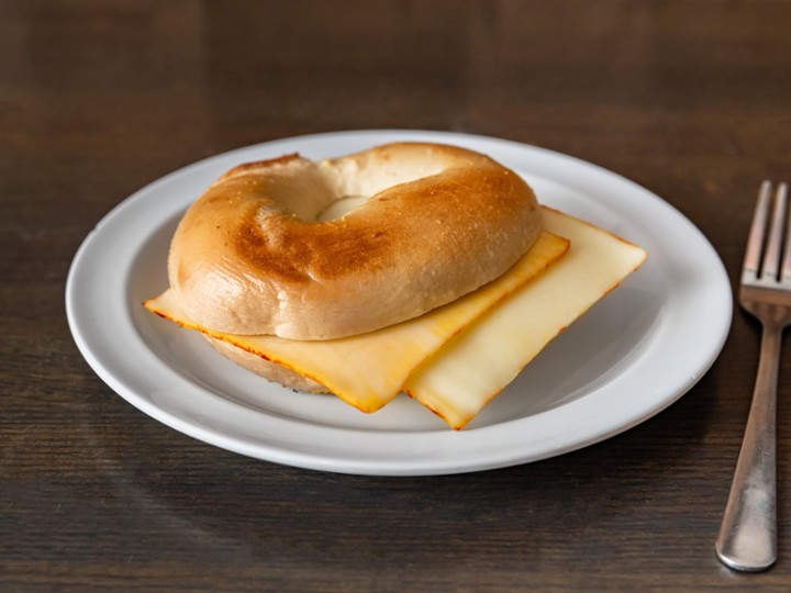 Bagel with Sliced Cheese