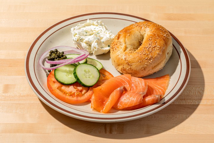Lox and Fish Bagel Sandwiches