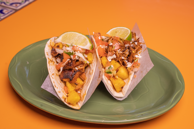 Pineapple BBQ Pork Carnitas Tacos