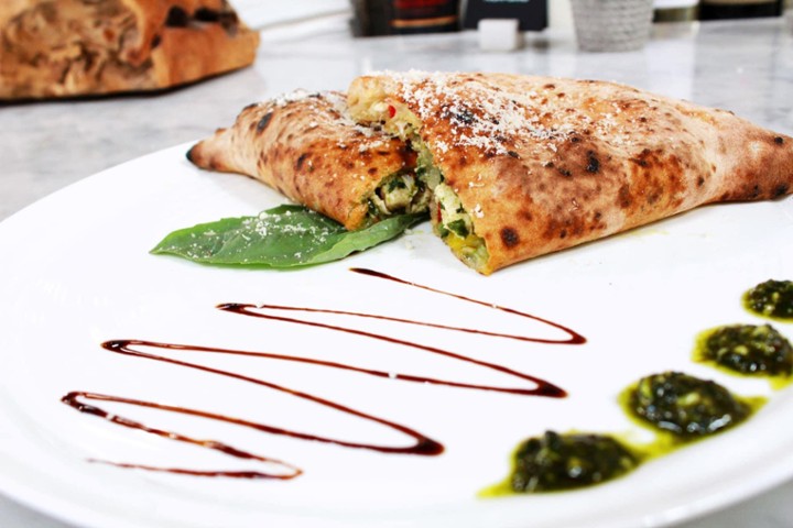 The Chicken Pesto Calzone