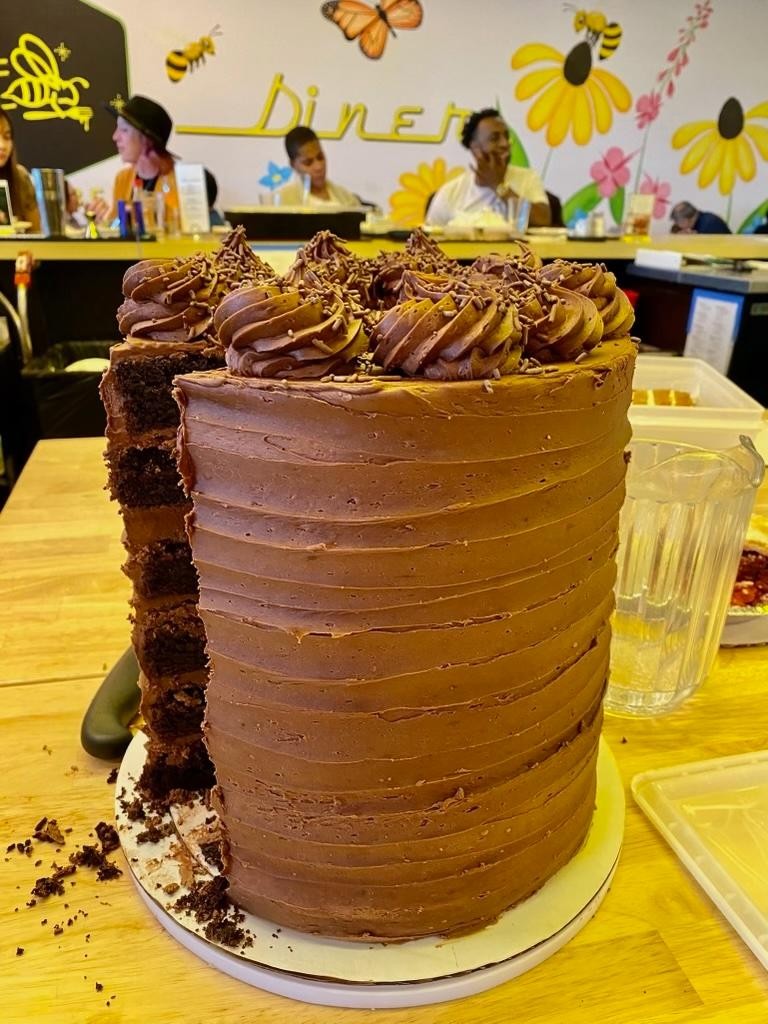Chocolate Tower Cake Slice