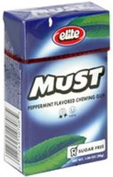 Elite Must Peppermint Chewing Gum Sugar Free, 0.9 Oz