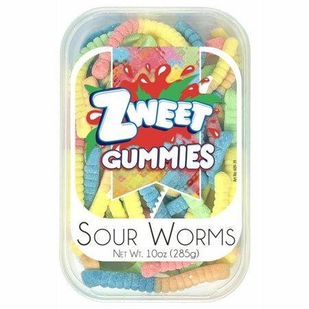 Neon Gummy Sour Worms | Zweet | 10 Oz