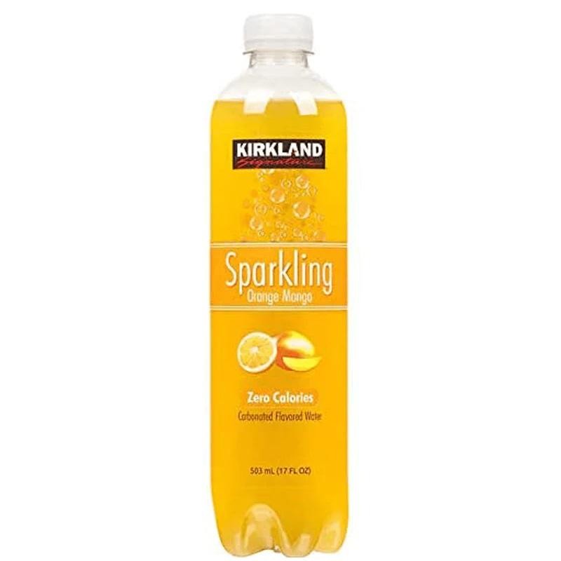 Kirkland Sparkling Orange Mango Carbonated Flavored Water 17 Fl OZ