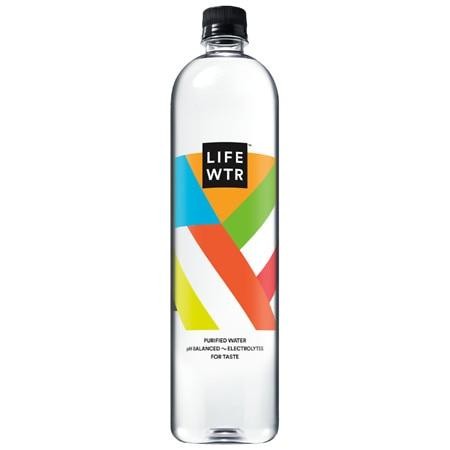 LIFEWTR Premium Purified Bottled Water  PH Balanced with Electrolytes for Taste  1 Liter Bottle