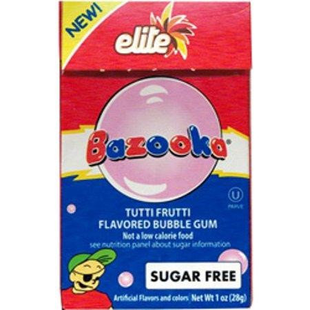 Elite, Bazooka, Sugar Free Bubble Gum, Tutti Frutti