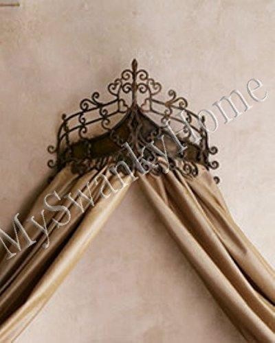 Victorian Scrollwork BED CROWN Tester Wrought Iron Cast Baroque