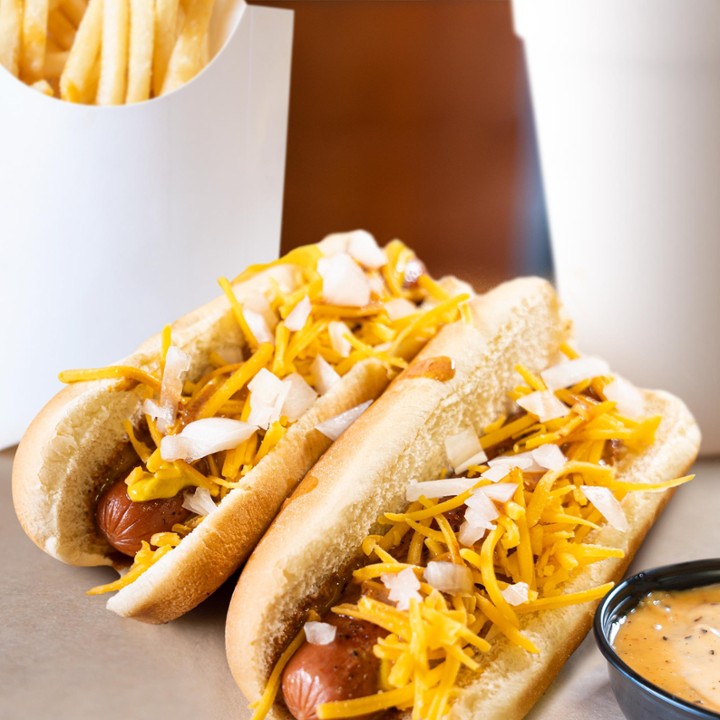 #14 DOUBLE DOGS W/ CHILI MEAL