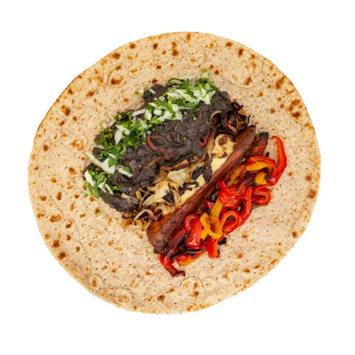 Black Bean Sweet Potato Fajita Wrap