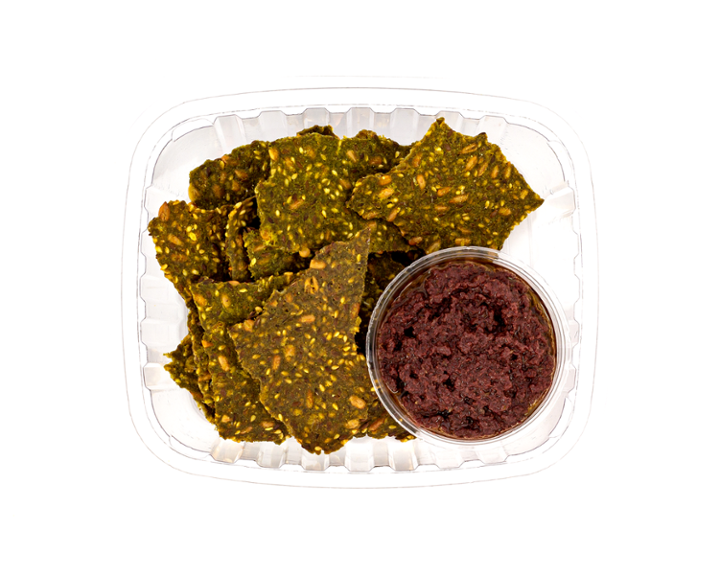 Green Garden Seeded Cracker With Olive Tapenade