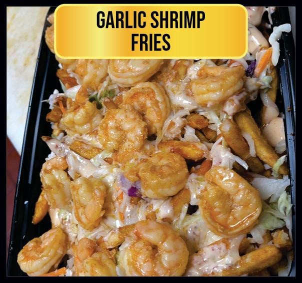 Garlic shrimp Platter