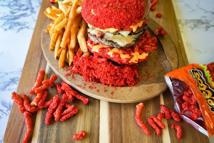 Hot Cheetos Beef Burger