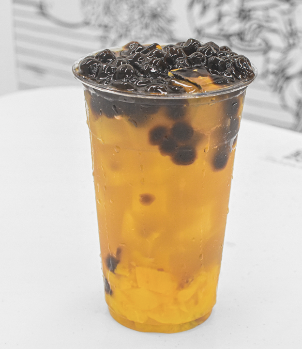 Mango Jasmine Green Boba Tea