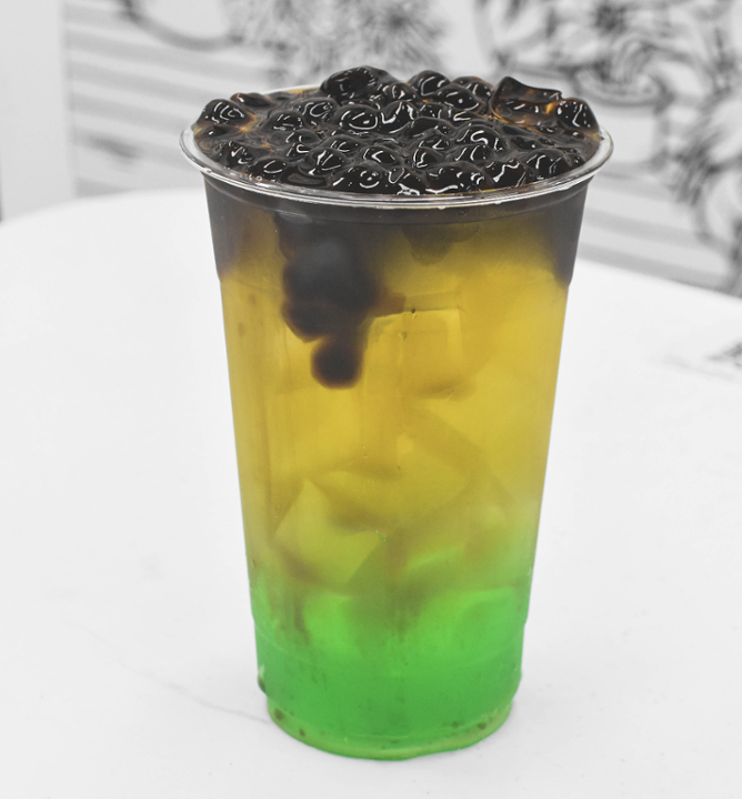 Passion fruit Green Tea Boba Lemonade