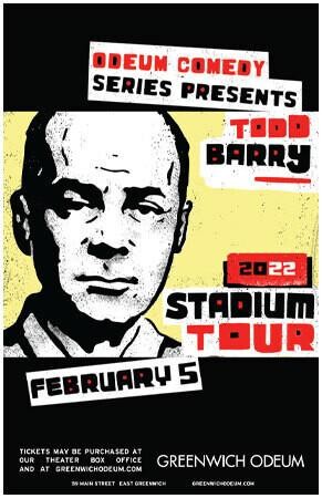Todd Barry Stadium Tour- 2022 Autographed Poster
