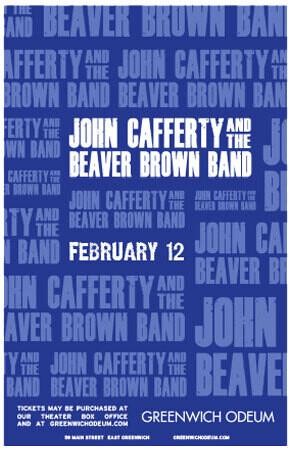 John Cafferty and The Beaver Brown Band Autographed Poster