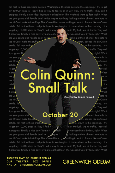 Colin Quinn: Small Talk Autographed Poster