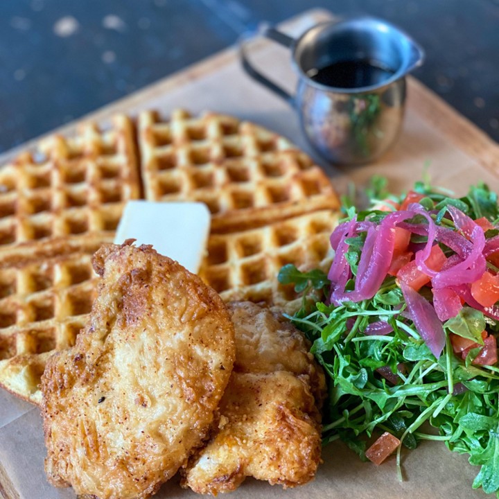 Fried Chicken and Corn Waffle
