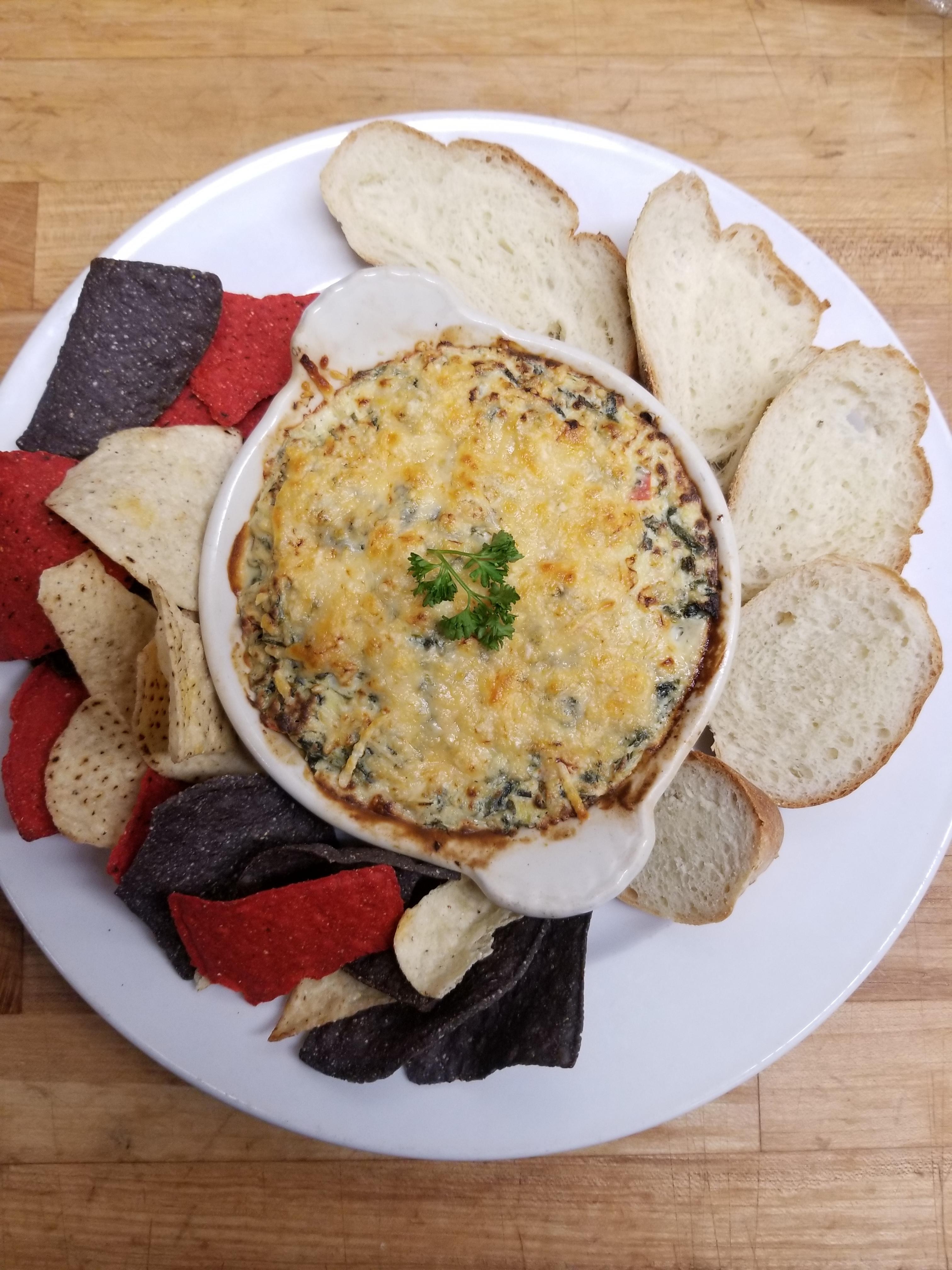 HOT BUBBLING SPINACH DIP