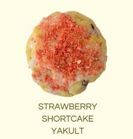 Strawberry shortcake yakult cookie