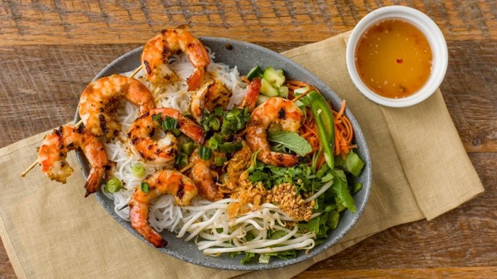 Grilled Colossal Shrimp Vermicelli (Gluten Free)