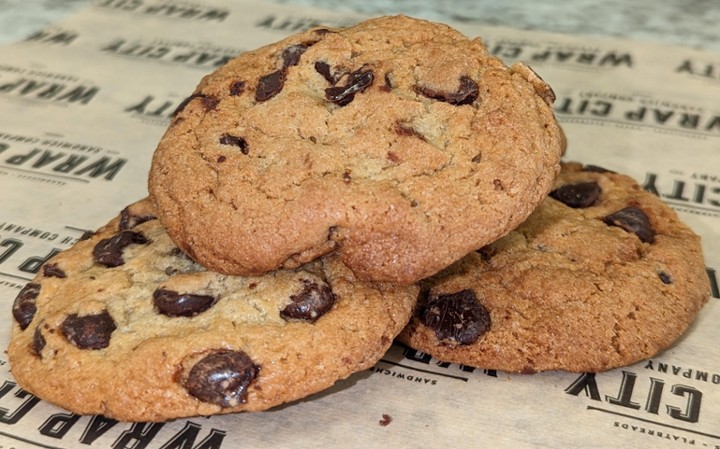 Homemade chocolate chip cookie