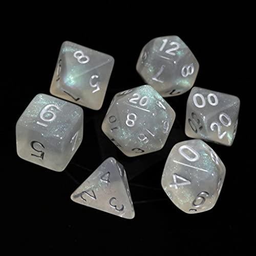 7 Piece RPG Set: Glacial Moonstone with Silver