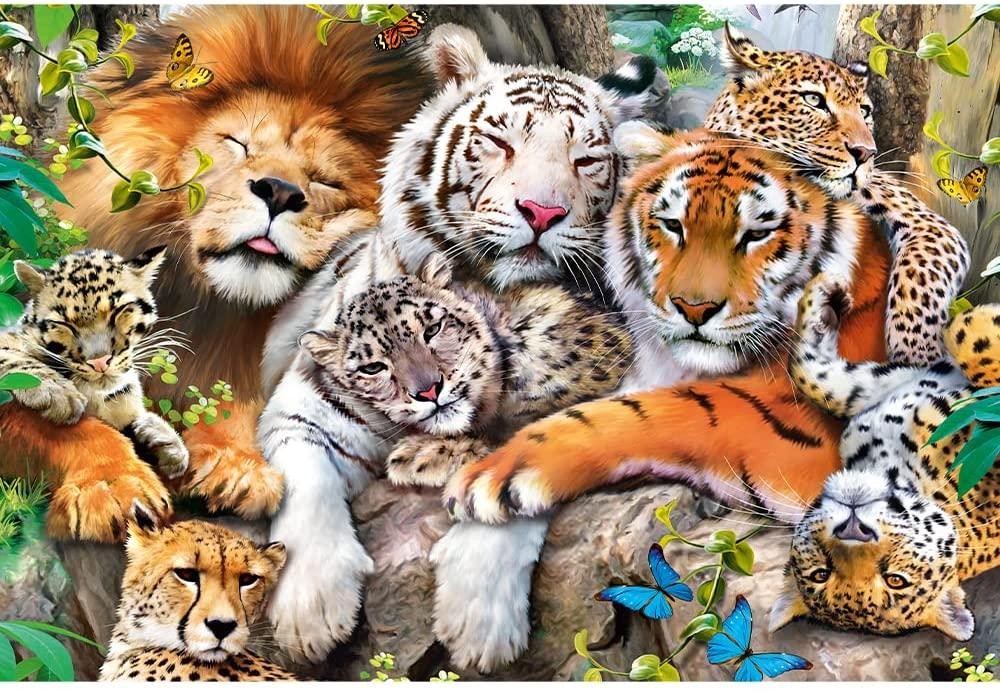 Wooden Puzzle: Jungle Cats 501 Pieces 