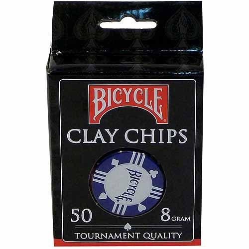 8 Gram Clay Poker Chips Card, 50 Count