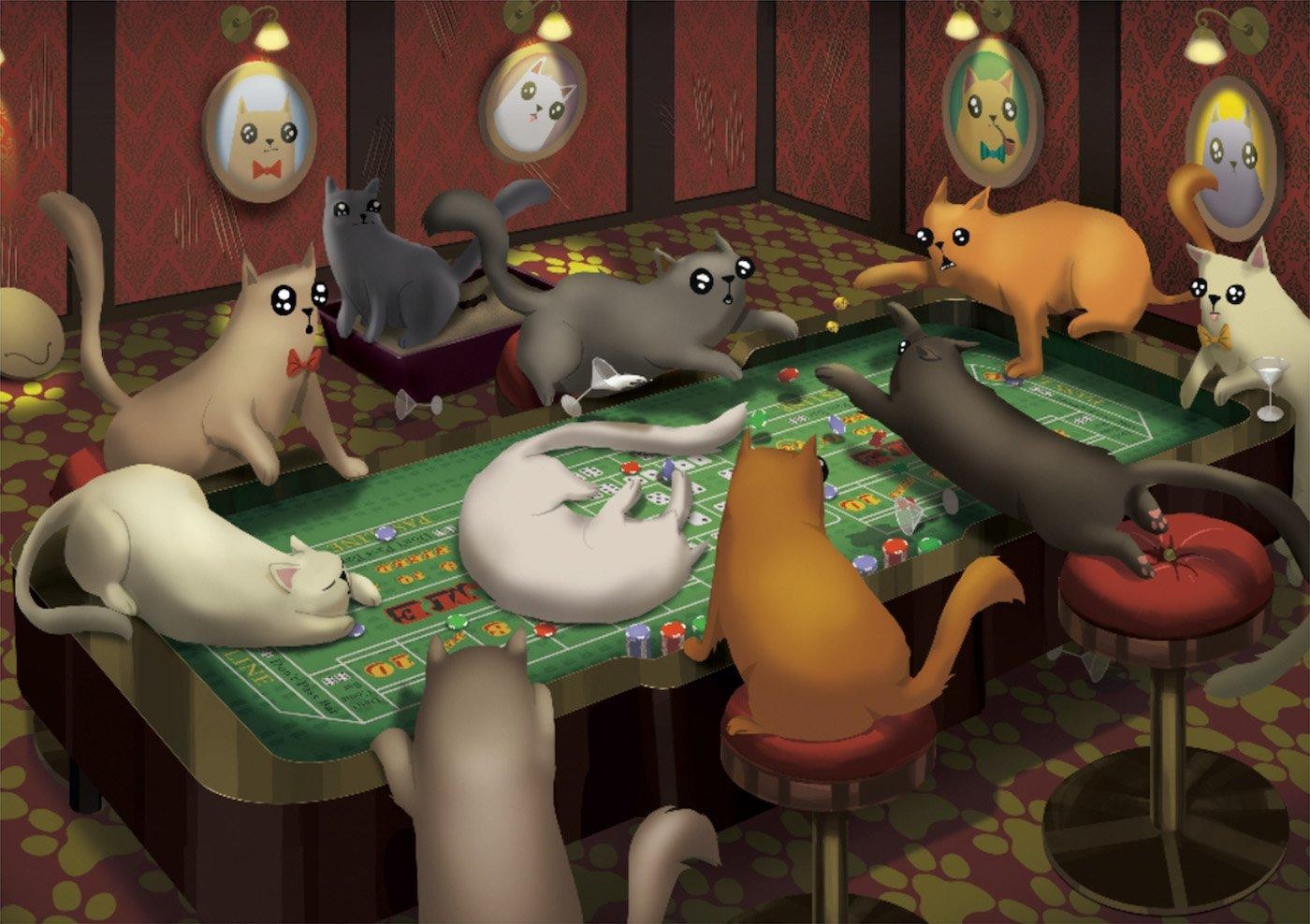 Puzzle: Cats Playing Craps 500 Pieces
