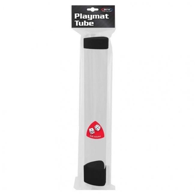 Play Mat Tube - Clear  with Caps & Dice, Black