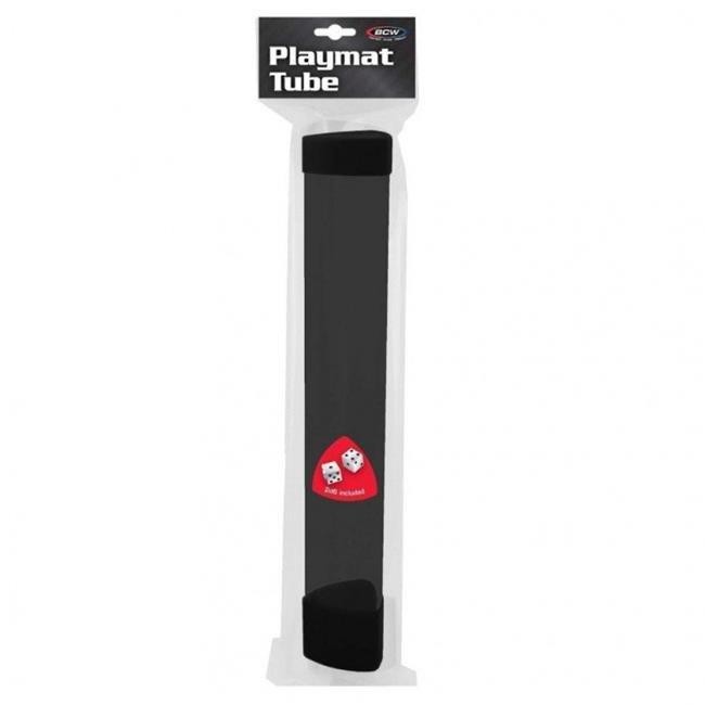 Play Mat Tube - Translucent with Caps & Dice, Black
