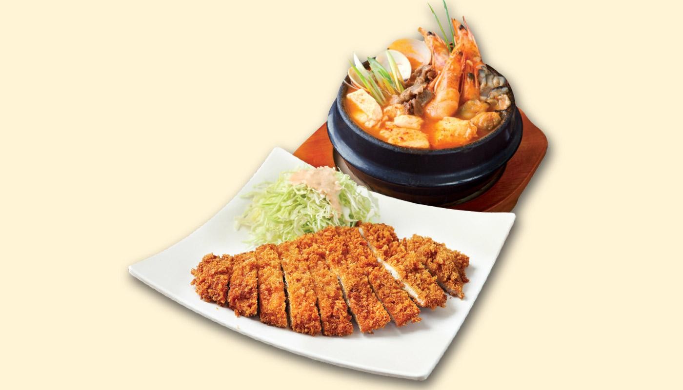 C9. Chicken Cutlet & Tofu Combo (L)