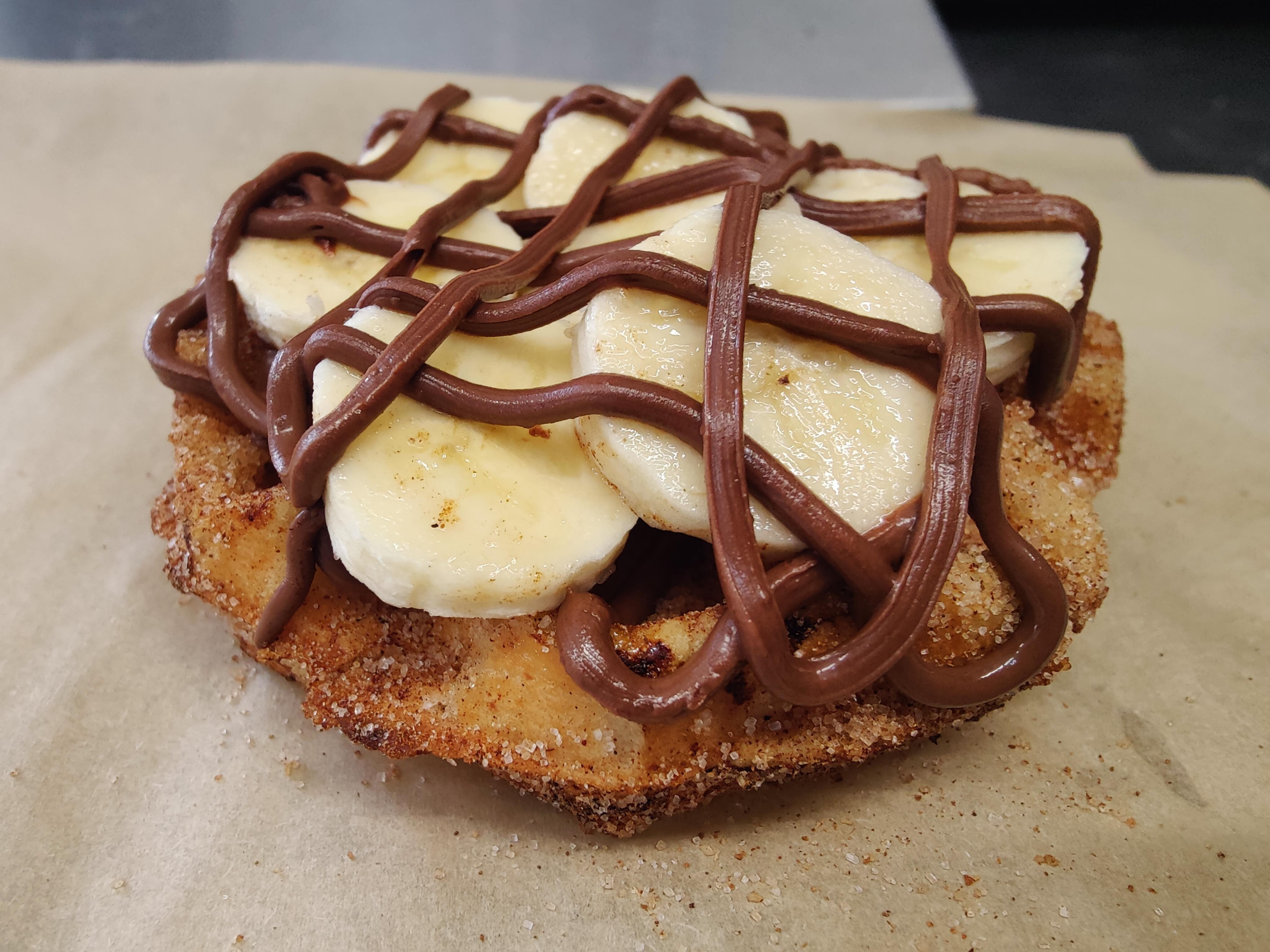 Banana Nutella Churro Waffle
